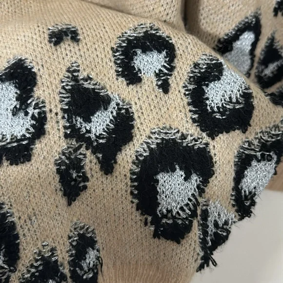 Adora new with tags tan and cheetah sweater - Picture 3 of 13